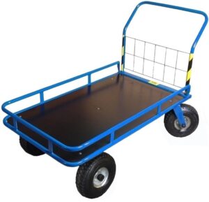 Chariots plateforme à roues pneumatiques